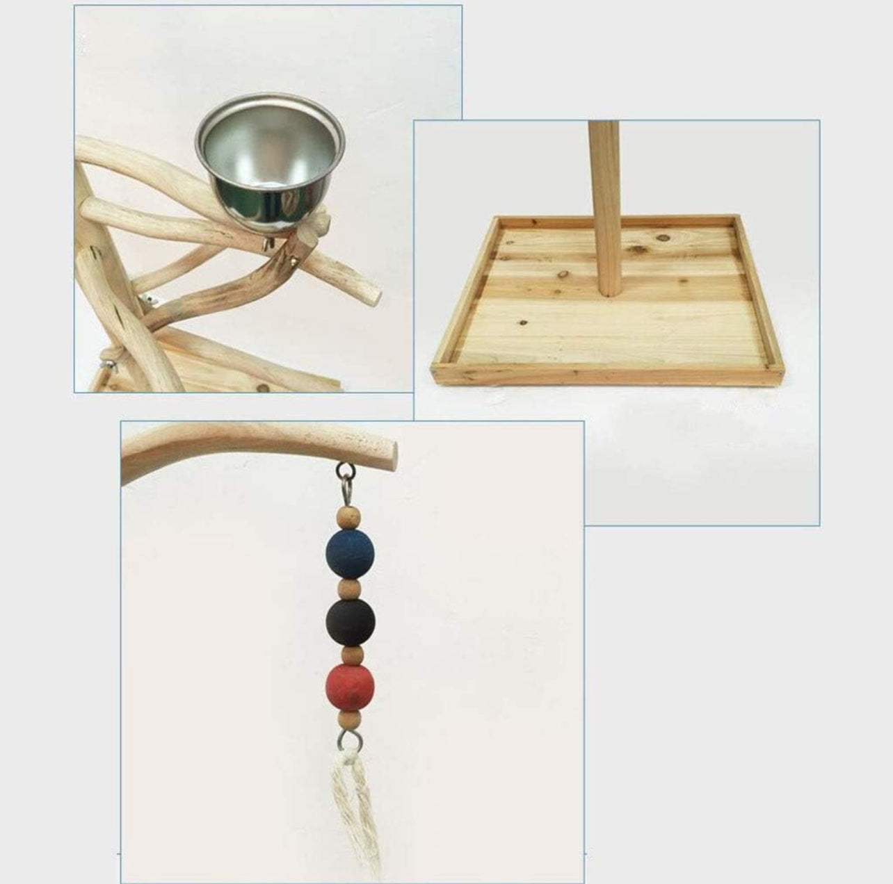 Wooden Bird Stand - Parrot Resting Perch Stand Comfort Play Perch For Indoor/Outdoor Bird Exercise Stand For Training And Watching Home Decor