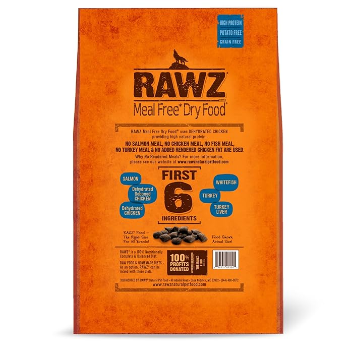 RAWZ MEAL-FREE SALMON, DEHYDRATED CHICKEN & WHITEFISH DOG FOOD RECIPE