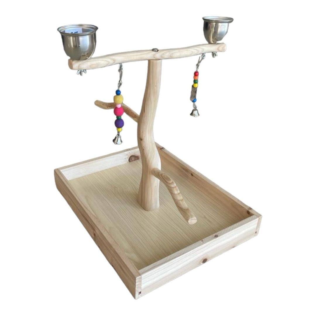Wooden Bird Stand - Parrot Resting Perch Stand Comfort Play Perch For Indoor/Outdoor Bird Exercise Stand For Training And Watching Home Decor
