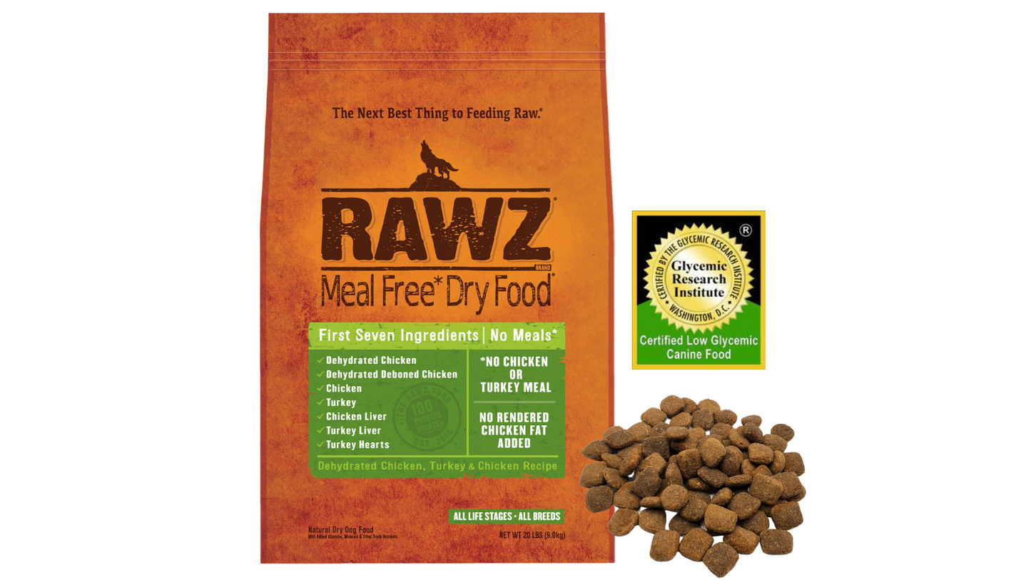 RAWZ MEAL-FREE DEHYDRATED CHICKEN, TURKEY & CHICKEN DOG FOOD RECIPE