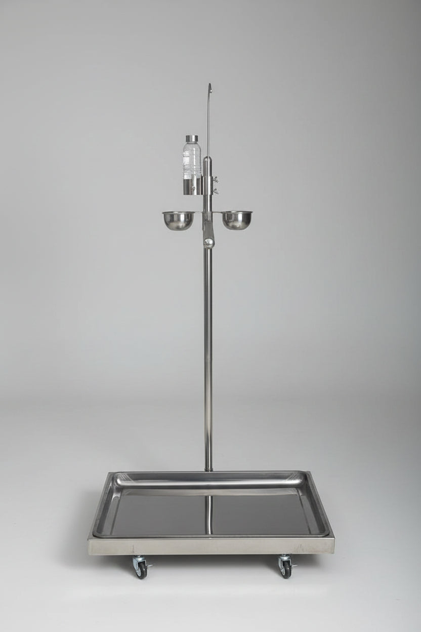 Bird's stand, with 420ML sipper bottle, stand dia 2.5 or 3.2, bowl 2pcs, stand pole 42cm