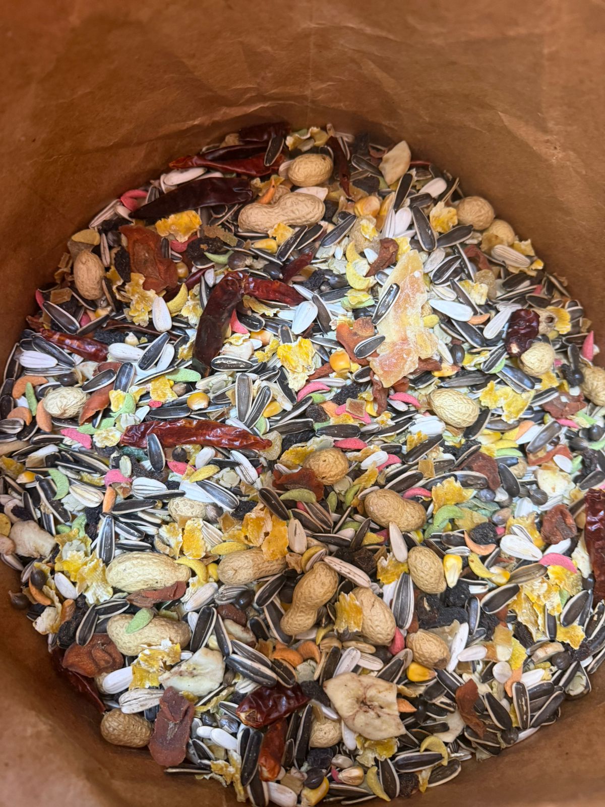 LUXBER Premium Parrot Fruit Food 10kg – Natural Blend of Fruits, Seeds & Nuts | Rich in Vitamins, Minerals & Omega-3 | Complete Daily Nutrition for Macaws, African Greys, Cockatoos & Other Pet Birds