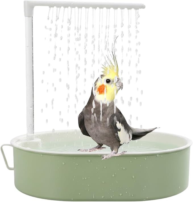 Pet Shower TankBird Shower Bath,Automatic Running Water Spray Tub,with Pump and Running Water Pet Bird Bath