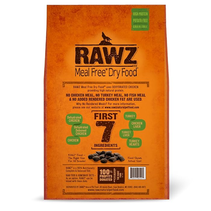 RAWZ MEAL-FREE DEHYDRATED CHICKEN, TURKEY & CHICKEN DOG FOOD RECIPE