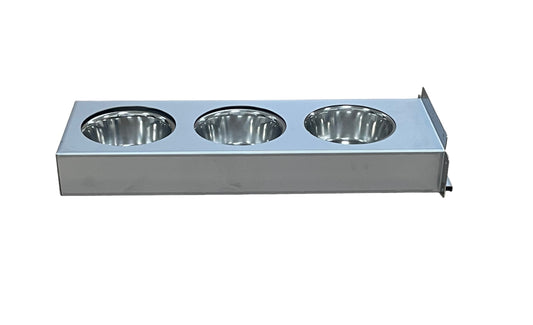 Inox feeder cassette 3 bowls