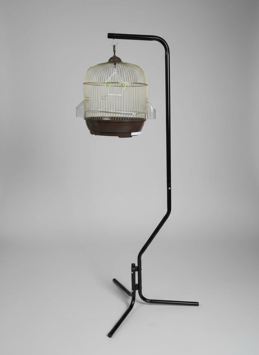 Gold Bird Cage with Stand (65x161)