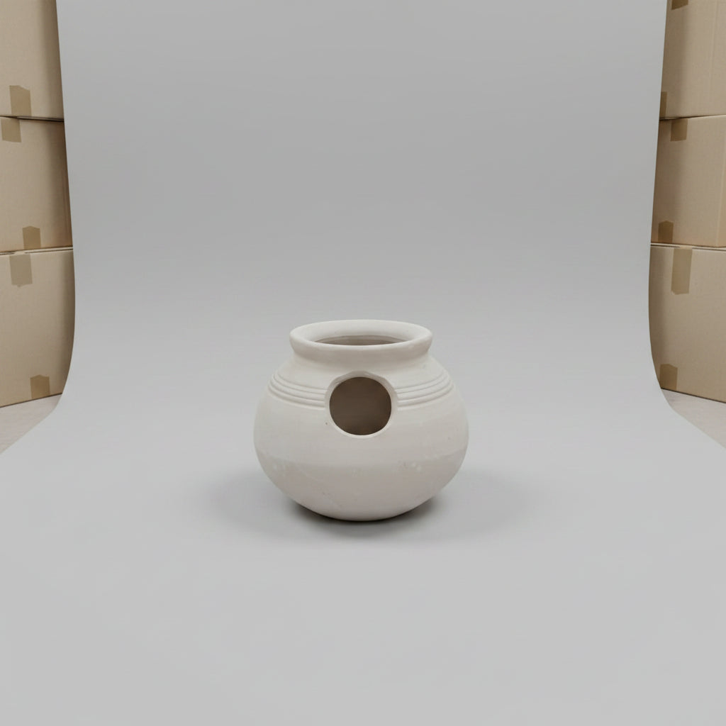 Pottery Bird Nesting Pot – Handmade Clay Bird House