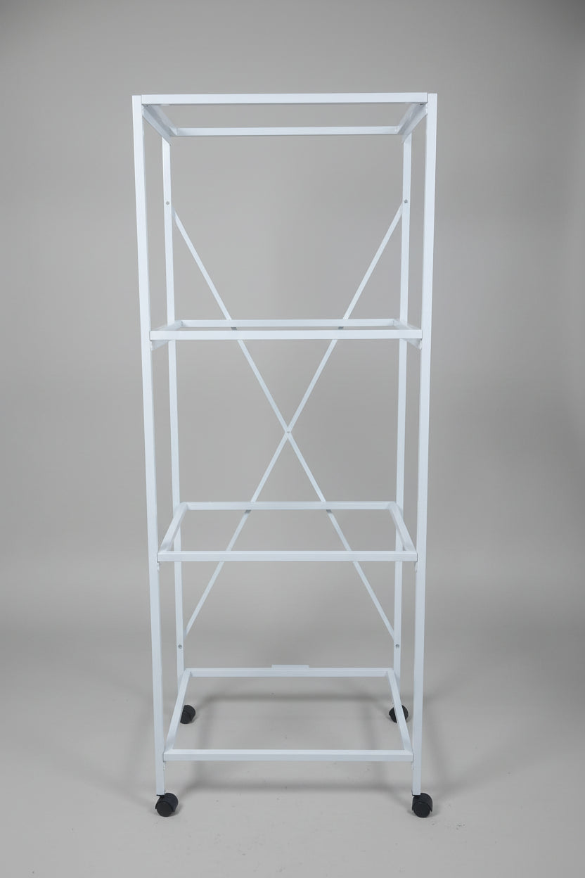 3-Tier Metal Bird Cage Stand with Wheels