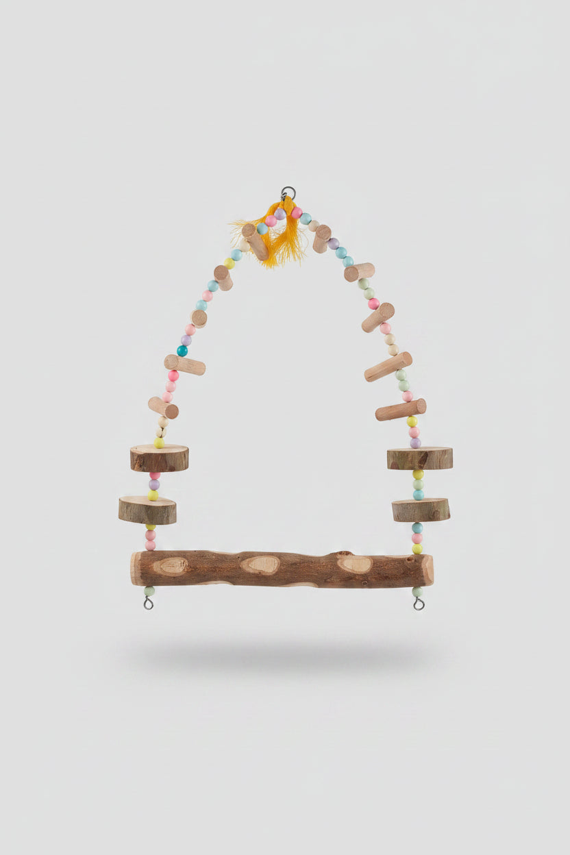 Natural Wood Bird Swing