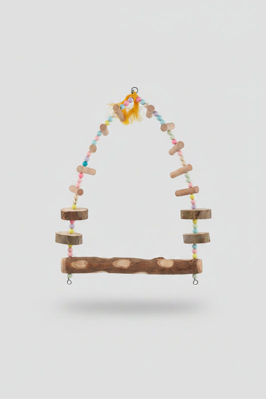 Natural Wood Bird Swing