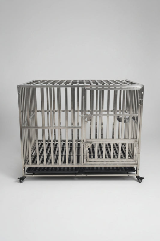 Stainless Steel Dog Cage (92x72x110)