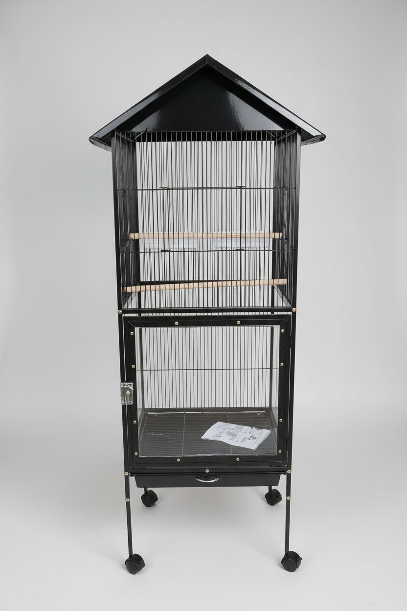 Bird Cage with Acrylic Face and Sides (52x52x160)