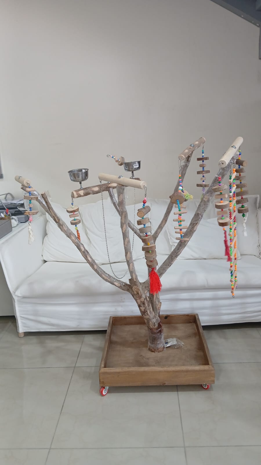 Wood Bird Stand